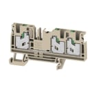 WEIDMÜLLER - Durchgangs-Reihenklemme, SNAP IN, dunkelbeige, 4mm², 32 A, 1000 V, Anschlüsse 3