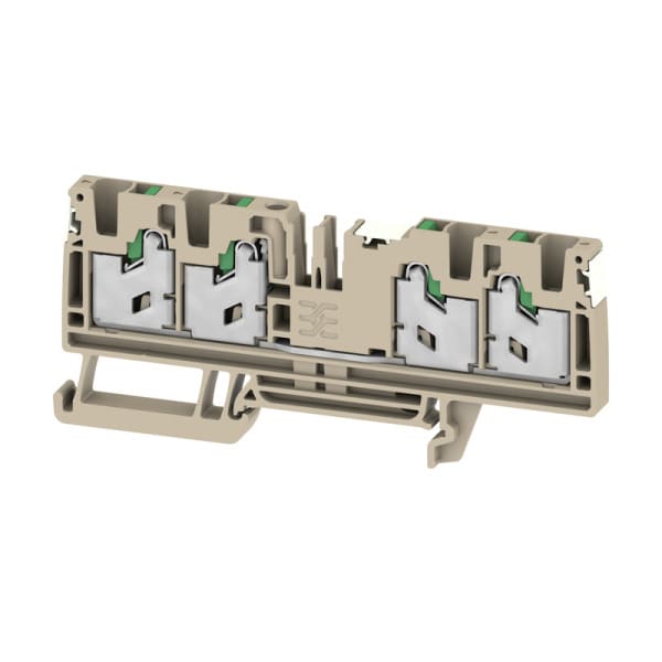 WEIDMÜLLER - Durchgangs-Reihenklemme, SNAP IN, dunkelbeige, 4mm², 32 A, 1000 V, Anschlüsse 4