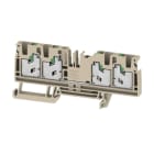 WEIDMÜLLER - Durchgangs-Reihenklemme, SNAP IN, dunkelbeige, 4mm², 32 A, 1000 V, Anschlüsse 4