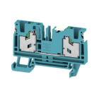 WEIDMÜLLER - Durchgangs-Reihenklemme, SNAP IN, blau, 4mm², 32 A, 1000 V, Anzahl Anschlüsse: 2