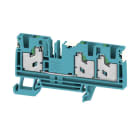 WEIDMÜLLER - Durchgangs-Reihenklemme, SNAP IN, blau, 4mm², 32 A, 1000 V, Anzahl Anschlüsse: 4