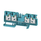 WEIDMÜLLER - Durchgangs-Reihenklemme, SNAP IN, blau, 4mm², 32 A, 1000 V, Anzahl Anschlüsse: 4