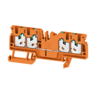 WEIDMÜLLER - Durchgangs-Reihenklemme, SNAP IN, orange, 2.5mm², 24A, 800V, Anschlüsse 4