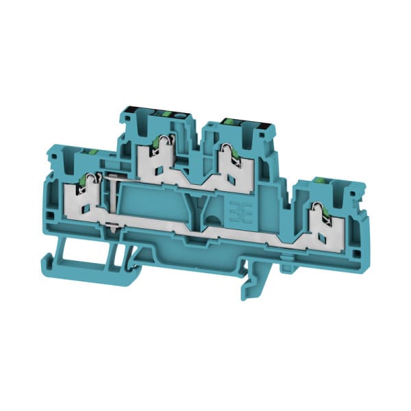WEIDMÜLLER - Mehrstock-Reihenklemme, SNAP IN, blau, 2.5mm², 800V, 800V, Anschlüsse 4