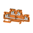 WEIDMÜLLER - Mehrstock-Reihenklemme, SNAP IN, orange, 2.5mm², 800V, 800V, Anschlüsse 4