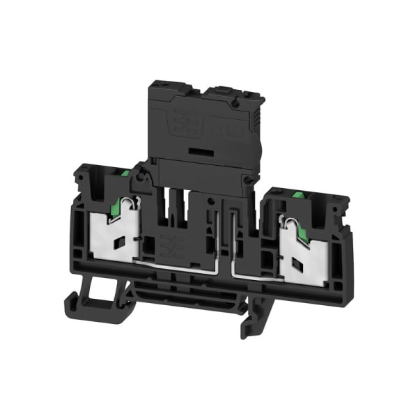 WEIDMÜLLER - Sicherungs-Reihenklemme, SNAP IN, schwarz, 4mm², 6.3A, 250V, Anschlüsse 2