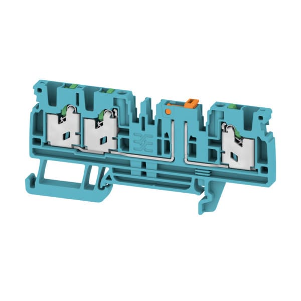 WEIDMÜLLER - Trenn- und Messtrenn-Reihenklemme, SNAP IN, blau, 2.5mm², 20 A, 500V, Ansch: 3
