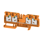 WEIDMÜLLER - Durchgangs-Reihenklemme, SNAP IN, orange, 4mm², 32 A, 1000 V, Anschlüsse 4