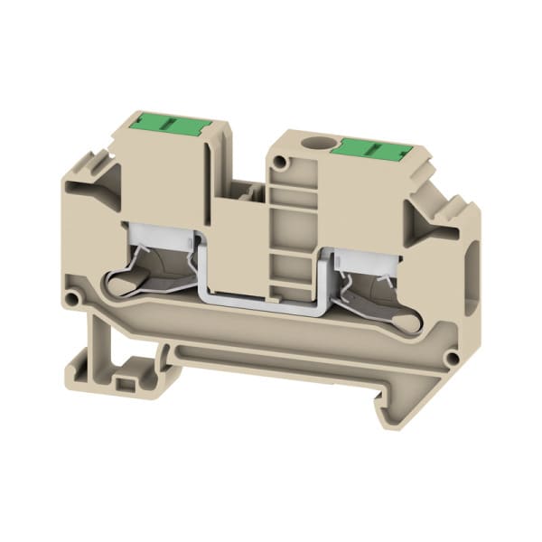 WEIDMÜLLER - Durchgangs-Reihenklemme, SNAP IN, dunkelbeige, 6mm², 41 A, 1000 V, Anschlüsse 2