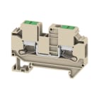 WEIDMÜLLER - Durchgangs-Reihenklemme, SNAP IN, dunkelbeige, 6mm², 41 A, 1000 V, Anschlüsse 2