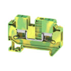 WEIDMÜLLER - Schutzleiter-Reihenklemme, SNAP IN, gn/ge, 6mm², 1000V, Anschlüsse 2, Etagen: 1