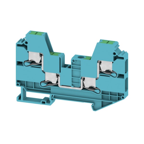 WEIDMÜLLER - Durchgangs-Reihenklemme, SNAP IN, blau, 6mm², 41 A, 1000 V, Anzahl Anschlüsse: 4