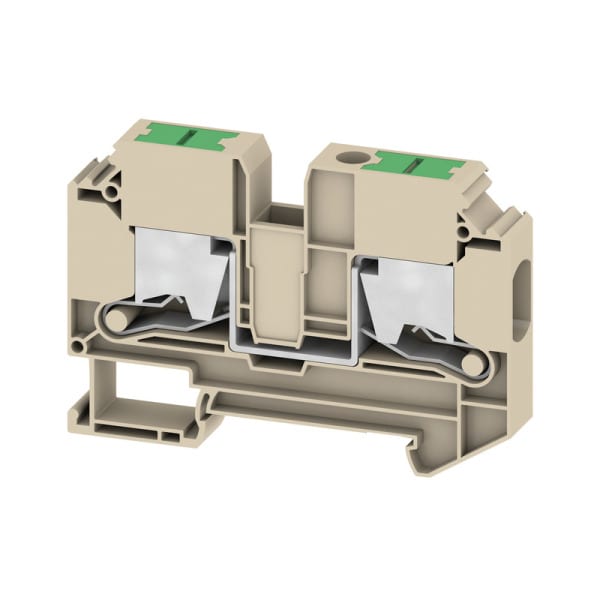 WEIDMÜLLER - Durchgangs-Reihenklemme, SNAP IN, dunkelbeige, 10mm², 57 A, 1000 V, Anschlüsse 2