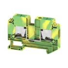 WEIDMÜLLER - Schutzleiter-Reihenklemme, SNAP IN, gn/ge, 10mm², 1000V, Anschlüsse 2, Etagen: 1