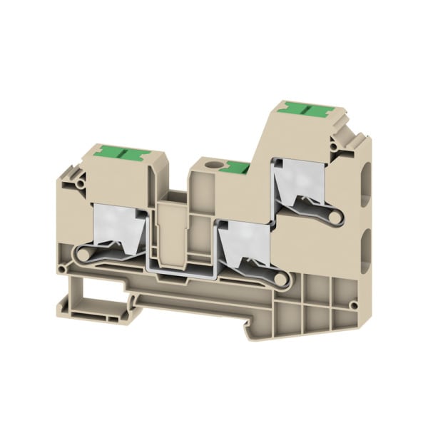 WEIDMÜLLER - Durchgangs-Reihenklemme, SNAP IN, dunkelbeige, 10mm², 57 A, 1000 V, Anschlüsse 3
