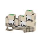 WEIDMÜLLER - Durchgangs-Reihenklemme, SNAP IN, dunkelbeige, 10mm², 57 A, 1000 V, Anschlüsse 3