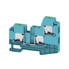 WEIDMÜLLER - Durchgangs-Reihenklemme, SNAP IN, blau, 10mm², 57 A, 1000 V, Anschlüsse 3
