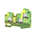WEIDMÜLLER - Schutzleiter-Reihenklemme, SNAP IN, gn/ge, 10mm², 1000V, Anschlüsse 3, Etagen: 1