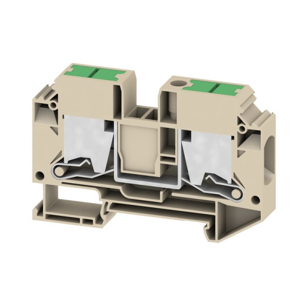 WEIDMÜLLER - Durchgangs-Reihenklemme, SNAP IN, dunkelbeige, 16mm², 76 A, 1000 V, Anschlüsse 2