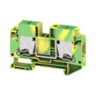 WEIDMÜLLER - Schutzleiter-Reihenklemme, SNAP IN, gn/ge, 16mm², 1000V, Anschlüsse 2, Etagen: 1
