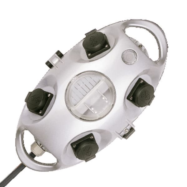 MENNEKES - Steckdosen-Kombi Airkraft 4xSSTD IP44 Silber 3M Kabel