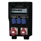 MENNEKES - Evergum-Kombi Little Schwarz 3xSSTD 2X16/5 IP44 +Abs.
