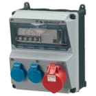 MENNEKES - Steckdosen-Kombi Amaxx 2 Amelan 2xSSTD, 1X32/5, IP44 + Abs.