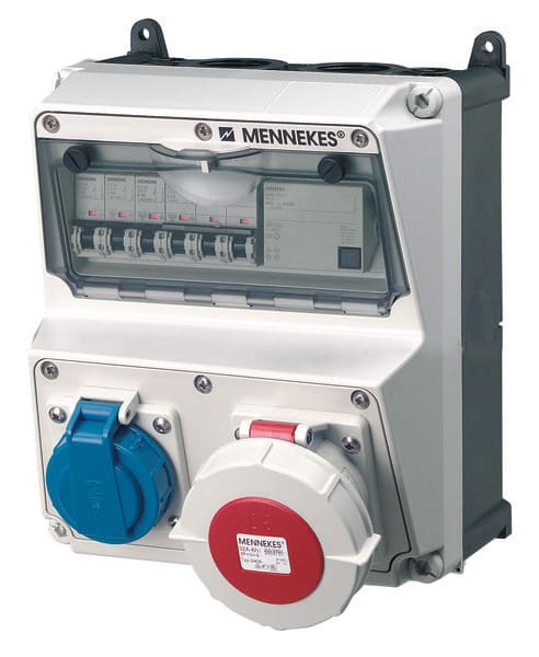MENNEKES - Steckdosen-Kombi Amaxx 2 1xSSTD 1X16/5 IP67 + Abs.
