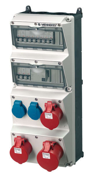 MENNEKES - Steckdosen-Kombi Amaxx 4 2xSSTD, 2X16/5, 1X32/5, IP44, +Abs.