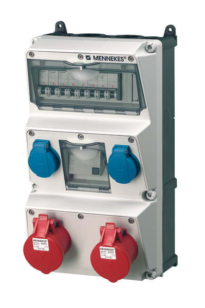 MENNEKES - Steckdosen-Kombi AMAXX 3 2xSSTD, 2x16/5, IP 44, + Abs.