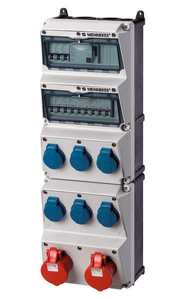 MENNEKES - Steckdosen-Kombi AMAXX 5 6xSSTD, 2x16/5 + Abs.