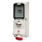 MENNEKES - CEE-Wandsteckdose abschaltbar 16A 5p, 400V, 6h IP44 + Abs.