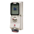 MENNEKES - CEE-Steckdose abschaltbar 63A 4p 400V 6h IP67 + Abs.
