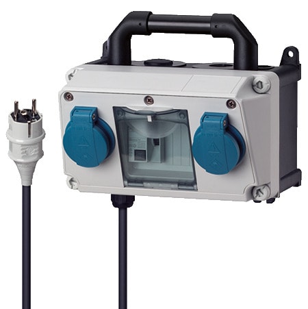 MENNEKES - Steckdosen-Kombi AMAXX 1 2xSSTD IP44 + Abs. tragbar