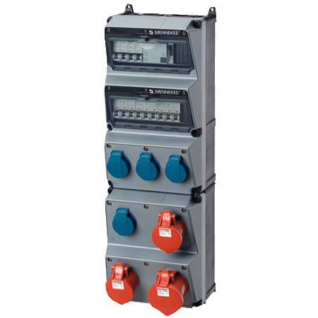 MENNEKES - Steckdosen-Kombi AMAXX 5 Amelan 4xSSTD 2x16/5 1x32/5 IP44 + Abs.