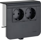 TEHALIT - 2-fach Steckdose für SL 20x55,gr.schwarz