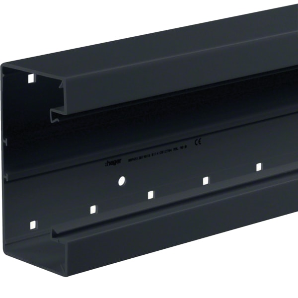 TEHALIT - Brüstungskanal Unterteil PVC 65x130mm, gr.schwarz