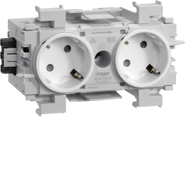 TEHALIT - Steckdose 2-fach 45° Wago Frontrast. vw