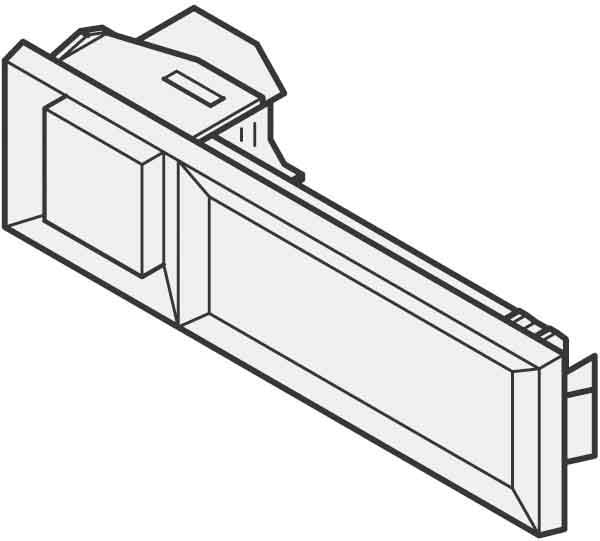 RENZ - Kombitaster schwarz, 75x21mm Drücker milchfarben u.Abdeckung glasklar