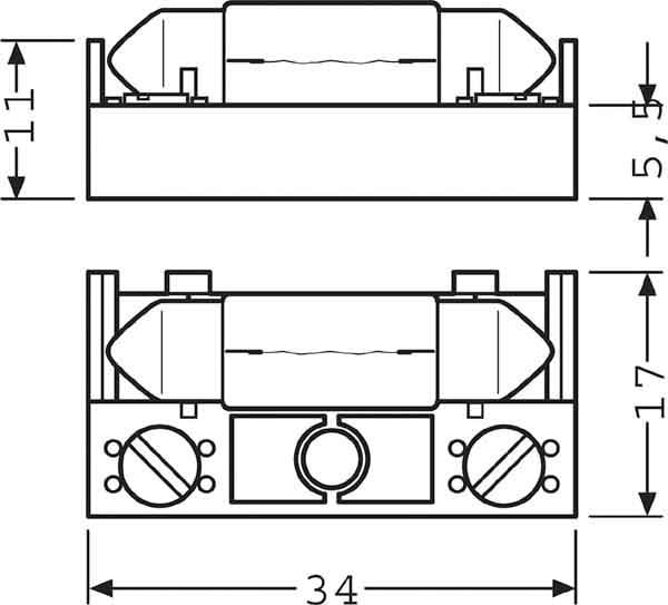 RENZ - Beleuchtungshalterung mit Soffitte 15V/1,2W