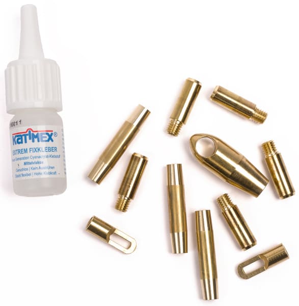 DIETZEL - Service-Set, 5x Anfangs-, 3x Verbindungshülse, 1x Führungskopf, 1x Spezialkleber
