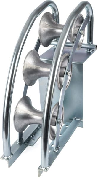 DIETZEL - Schachteinlenkbogen, Ø 120 mm, mit 3 Rollen aus Aluminium-Legierung