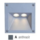 LEUCHTWURM - LED Wandeinbauleuchte, anthrazit, 180lm, 2W, 3000K, IP65