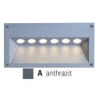 LEUCHTWURM - LED Wandeinbauleuchte, anthrazit, 540lm, 6W, 3000K, IP65