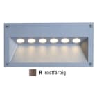 LEUCHTWURM - LED Wandeinbauleuchte, rost, 540lm, 6W, 3000K, IP65