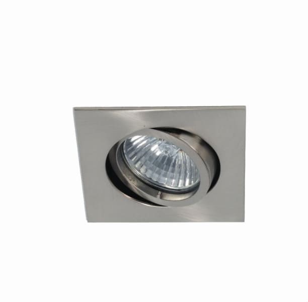 LEUCHTWURM - Deckeneinbaustrahler quadra. DM68 nickel schwenkbar