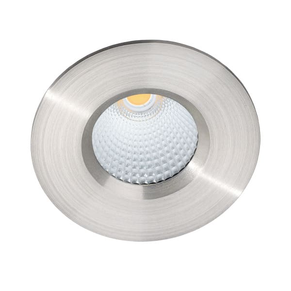 LEUCHTWURM - LED Einbaustrahler IP65 DM68 rund nickel 8W/3000K/dimm.