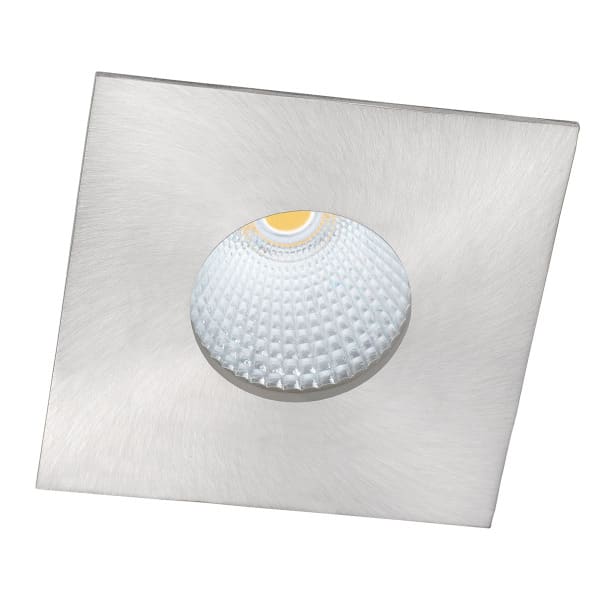 LEUCHTWURM - LED Einbaustrahler IP65 DM68 quadr. nickel 8W/3000K/dimm.