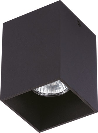 LEUCHTWURM - Deckenleuchte quadr. starr schwarz 80x80x110 1x GU10