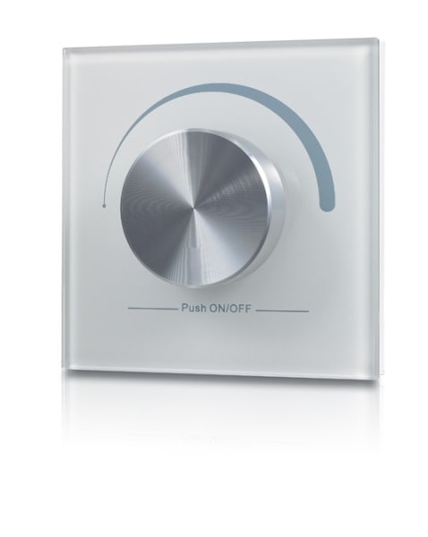 LEUCHTWURM - LED Wandeinbaudimmer monochrom 86x86 1 Kanal inkl. Batt.